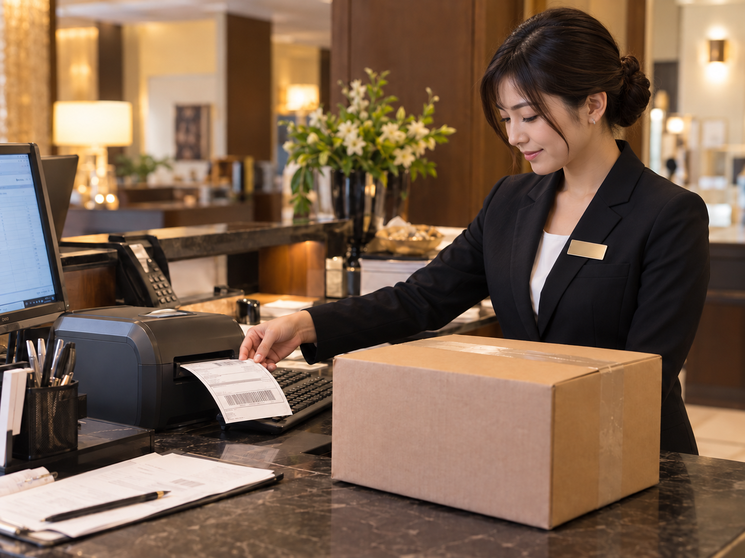 Hotel Reception Label Printing.png